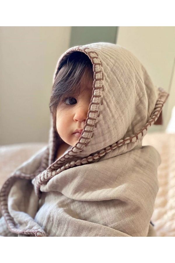 Newborn double layer hooded swaddle 2025