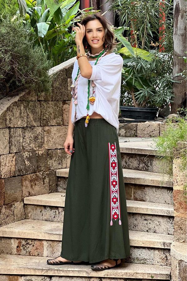 Embellished side stripe trousers hot sale