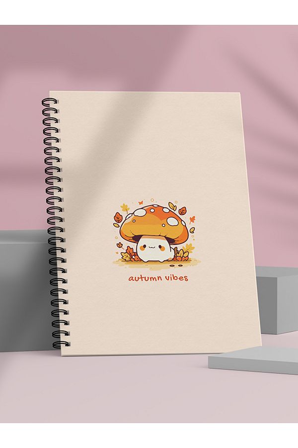 Fobinote-Spiral School Notebook 80 Sheets (1 Piece) - A5 Size Checkered Notebook 1
