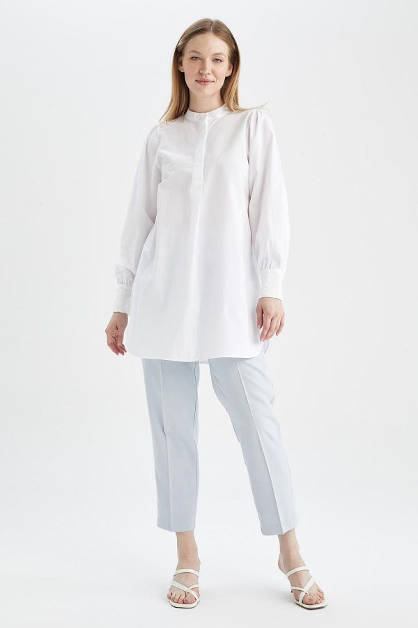 DeFacto-Regular Fit Basic Viscose Trousers Y5447az22sm 1