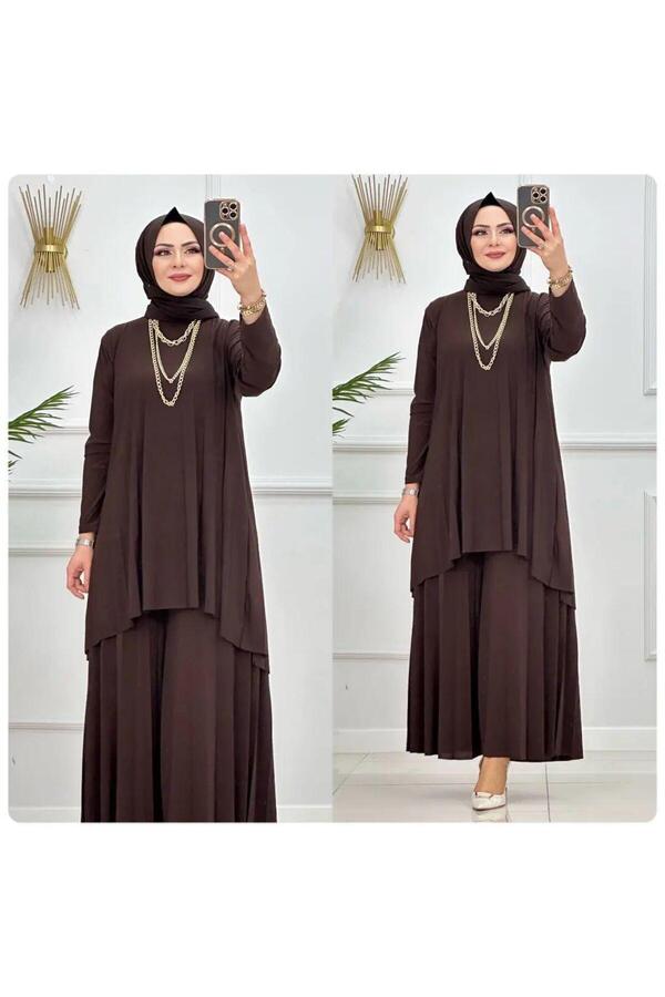 MODAMÜNASİP Wonderful Self-Pleated Trousers Tunic Suit