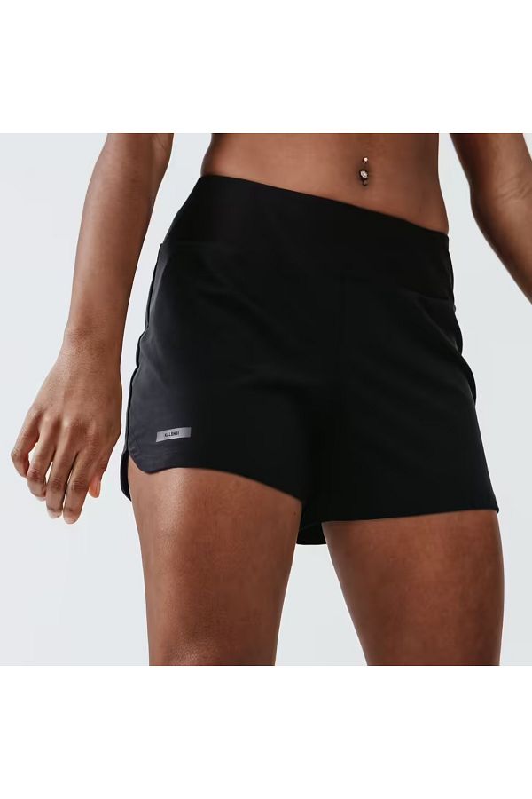 Decathlon Kalenji Women S Running Shorts Black Kiprun Run 100 Trendyol
