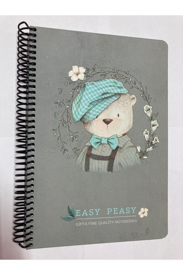 Gıpta-غطاء صلب حلزوني من Easy Peasy Notes مقاس 17x24 120 ورقة مربعة 1
