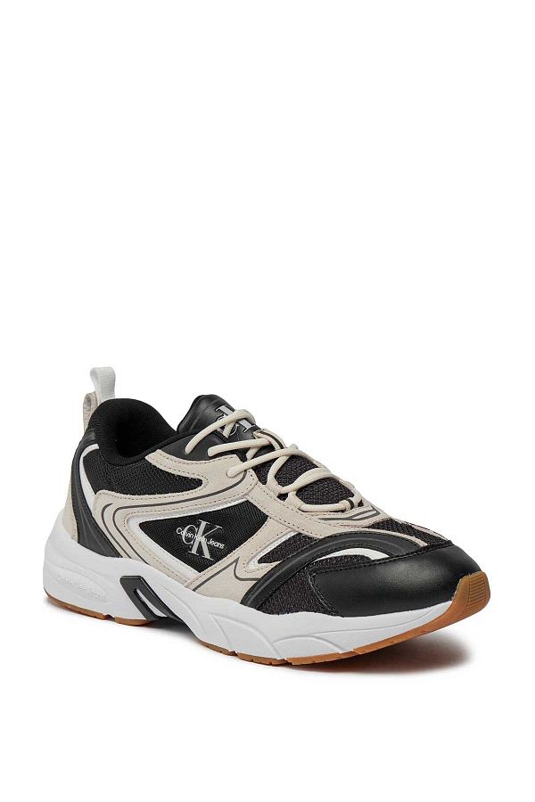 Calvin Klein Men s Calvin Klein Retro Tennis Logo Detailed Sneakers YM0YM00589 Trendyol