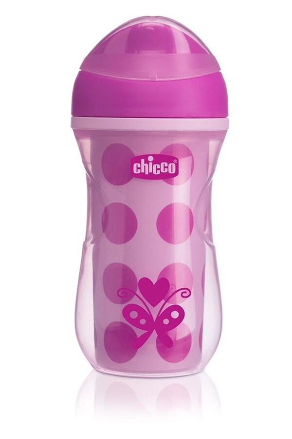 Chicco Isı Yalıtımlı Aktif Bardak 14 Ay Kız Pembe