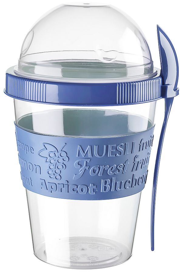 Emofom-Take'n Go 600 Ml Yogurt Container with Lid and Spoon & Nutrition Container & Lunch Box 1