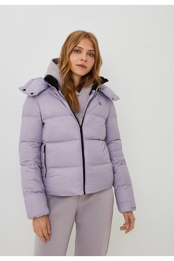 Calvin Klein Winter Jacket Purple Basic Trendyol