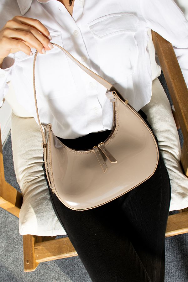 Mortanya Julia Pinterest Large Patent Leather Women s Baguette Bag Trendyol