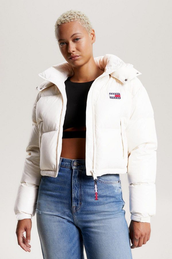 Tommy Hilfiger Jacket White Regular fit Trendyol