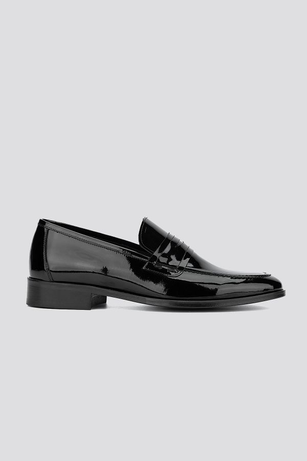 Valmenti Vali Men s Black Patent Leather Genuine Leather Classic Shoes Trendyol