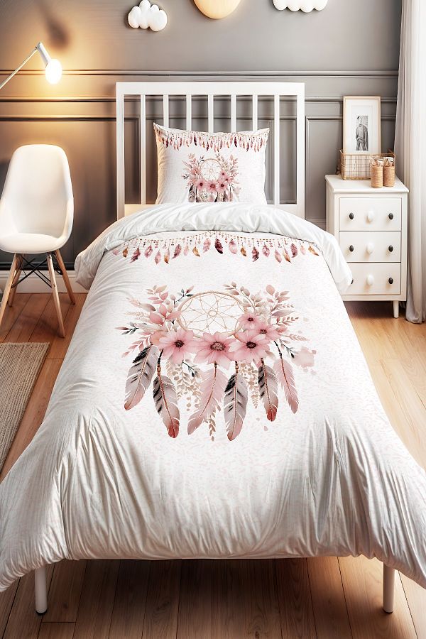 Evpanya Floral Dream Catcher Patterned Single Baby Kids Bedding Set Trendyol