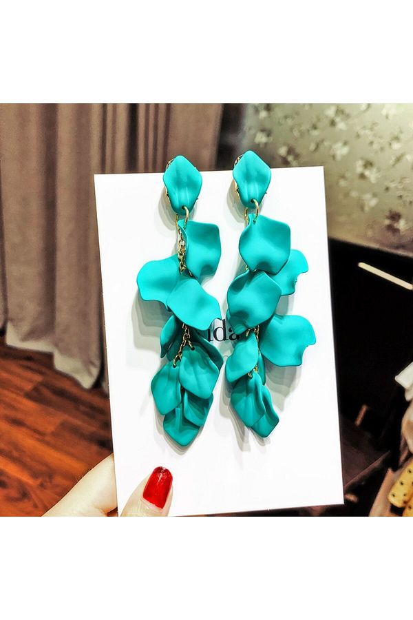 Rose flower drop earrings top