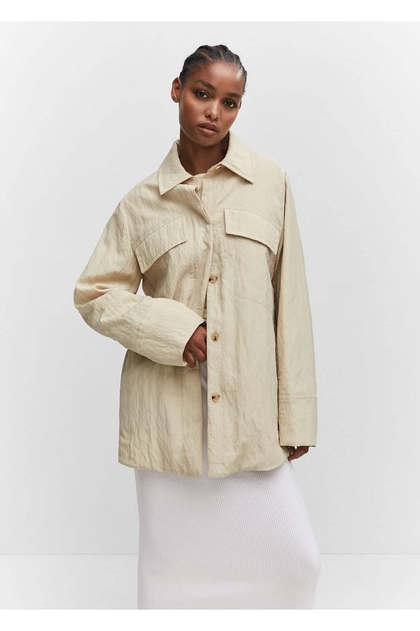 MANGO Woman-Draped Jacket with Pockets 1