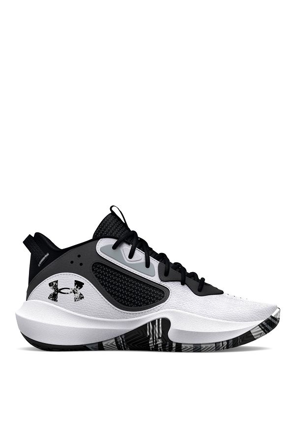Under Armour Boys Basketball Shoes Black and White 3025617 101 Ua Gs Lockdown 6 Trendyol