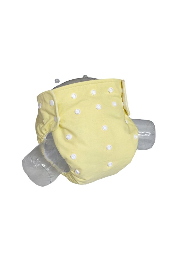 BEZHANE Baby YBB Yıkanabilir Bebek Bezi Cepli Sarı Renk Çıt Çıtlı(8kg-18kg)