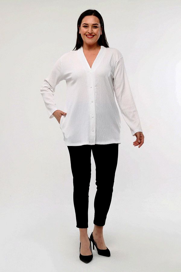 Thin white summer cardigan top