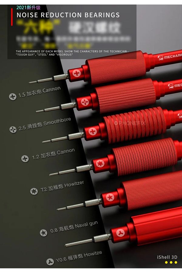 UralTeknikSet-Screwdriver Mini Ishell 3D Max 6 in 1 S2 Set - Mechanic Mortar 1