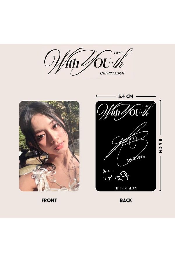Kpop Dünyasi TWICE Tzuyu '' With Youth'' Photocard Set- Trendyol
