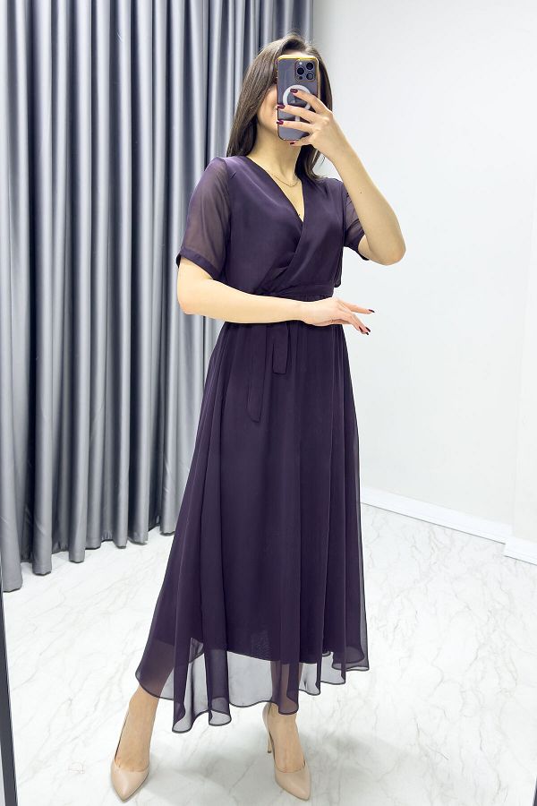 Khaki chiffon dress outlet