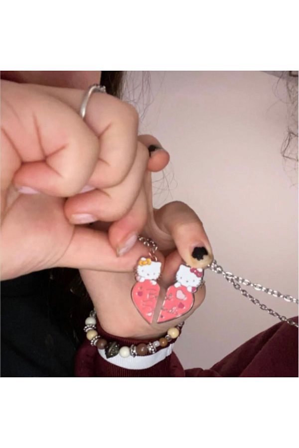 İYİ MODA-Hello Kitty Best Friends Bff Couple Necklace 1