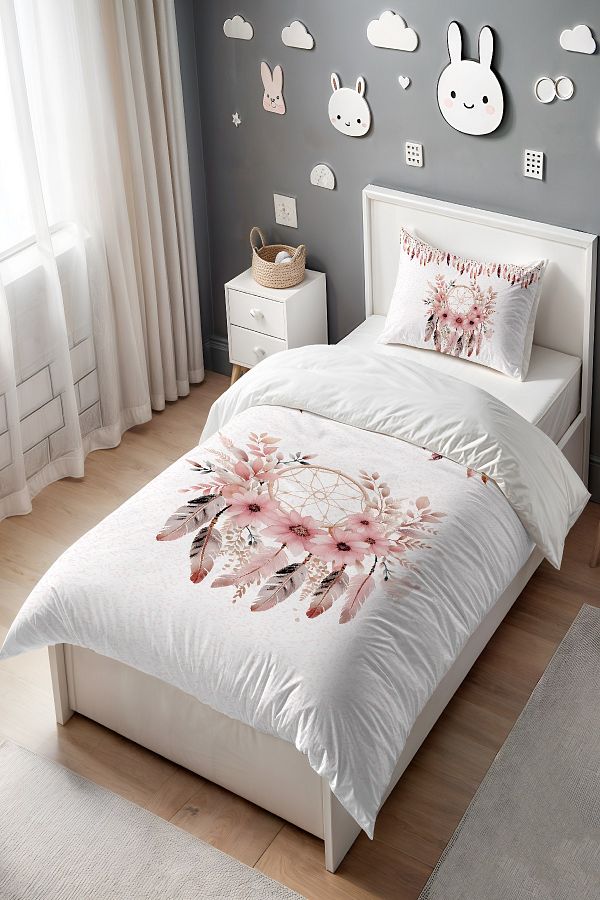 Evpanya Floral Dream Catcher Patterned Single Baby Kids Bedding Set Trendyol