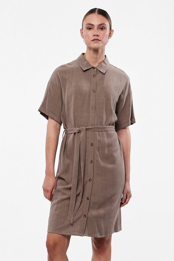 T shirt dress brown shop