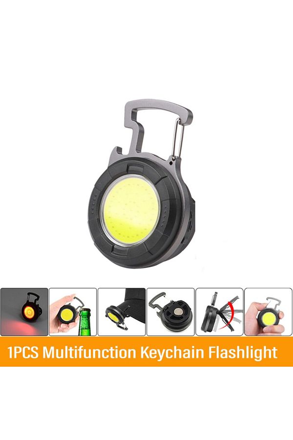 Choice-Portable Cob Keychain Flashlight Led Mini Work Lights Floodlight Type C Rechargeable Bottle Opene... 1