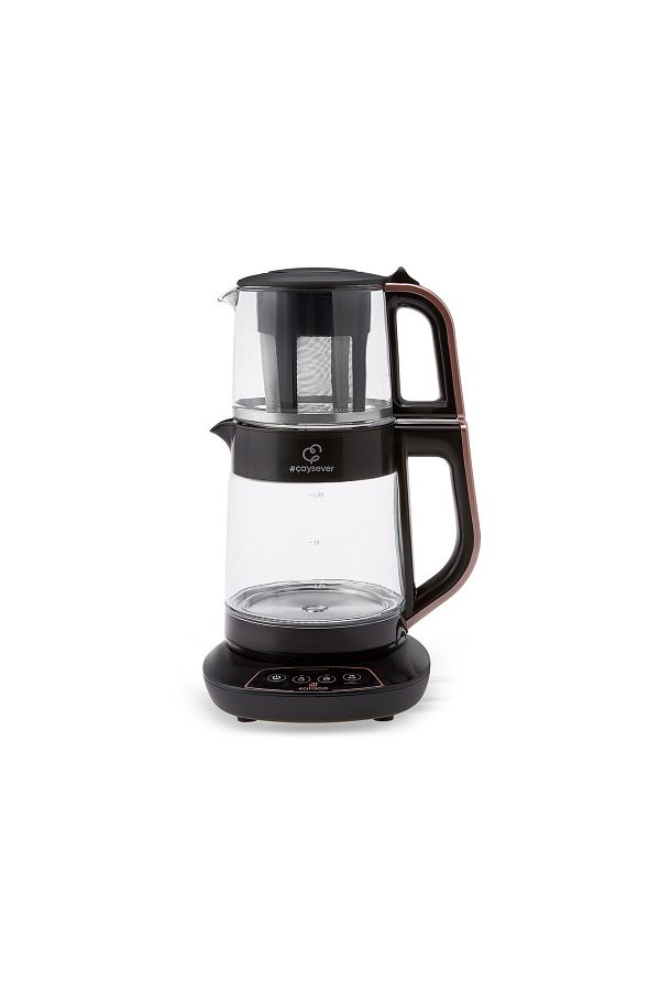 Karaca-Caysever Sprechende Maschine, Stahl, Rosegold Teebereiter, Teekanne, Wasserkocher, Teekocher, W 1