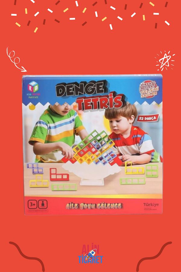 ALİN-Balance Tetris / Tetris Tower / Tetra Tetris / Balance Toy - Coordination and Intelligence Game 1