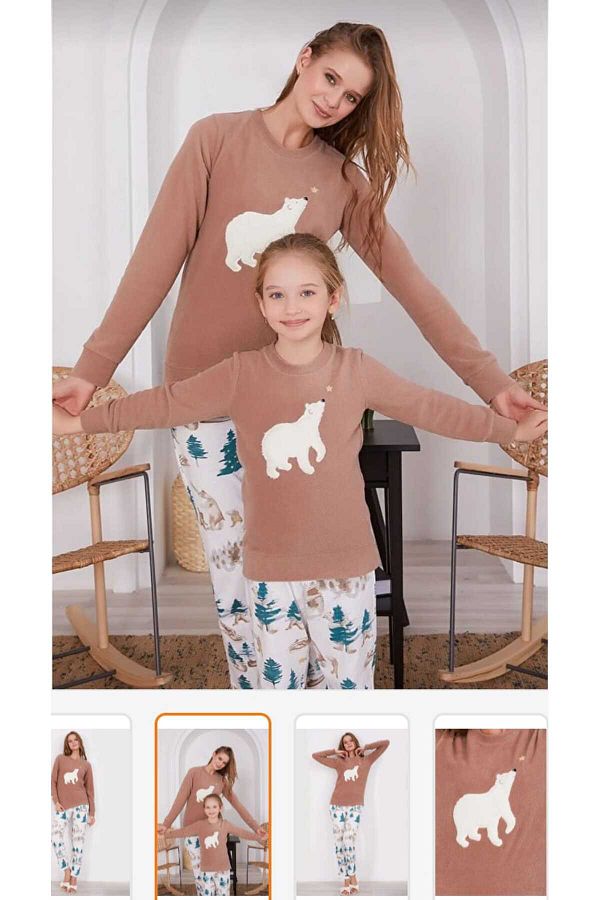 Arnetta-MOTHER GIRL TOP FLEECE BOTTOM COMBED PYJAMAS SET [PRICES RELIVE TO THE SELECTED SIZE] 1