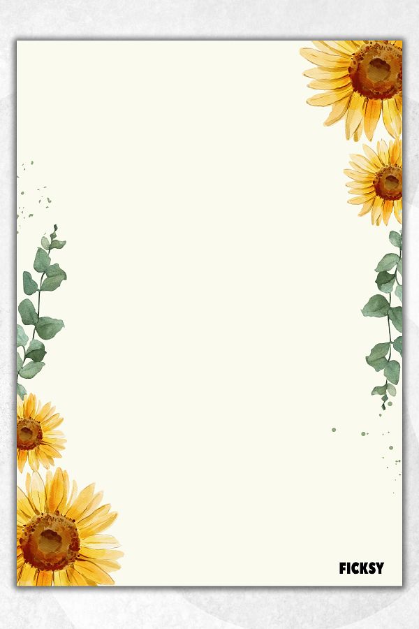 Ficksy-Sunflower Note Paper - A5 Size - 50 Sheets - Notepad - Memopad - Memo Pad - To Do List 1