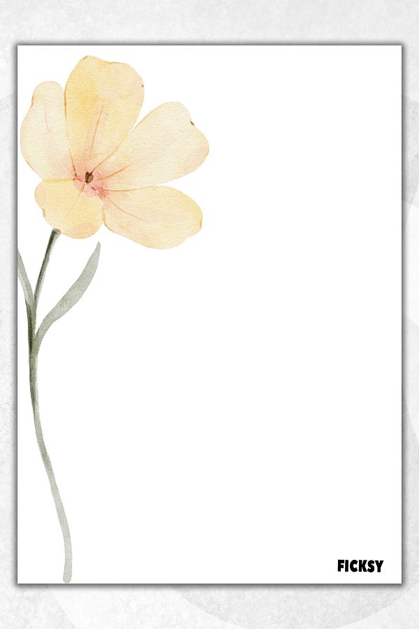 Ficksy-Flower Note Paper - A5 Size - 50 Sheets - Notepad - Memopad - Memo Pad - To Do List 1