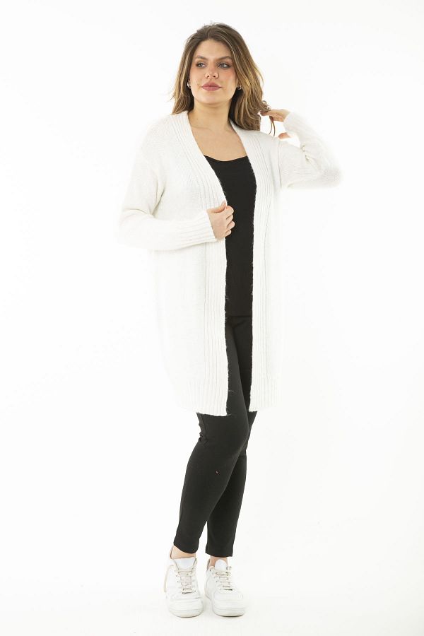 Şans-Cardigan gros pentru femei, mărime mare, tricotaje din os 65N37130 1