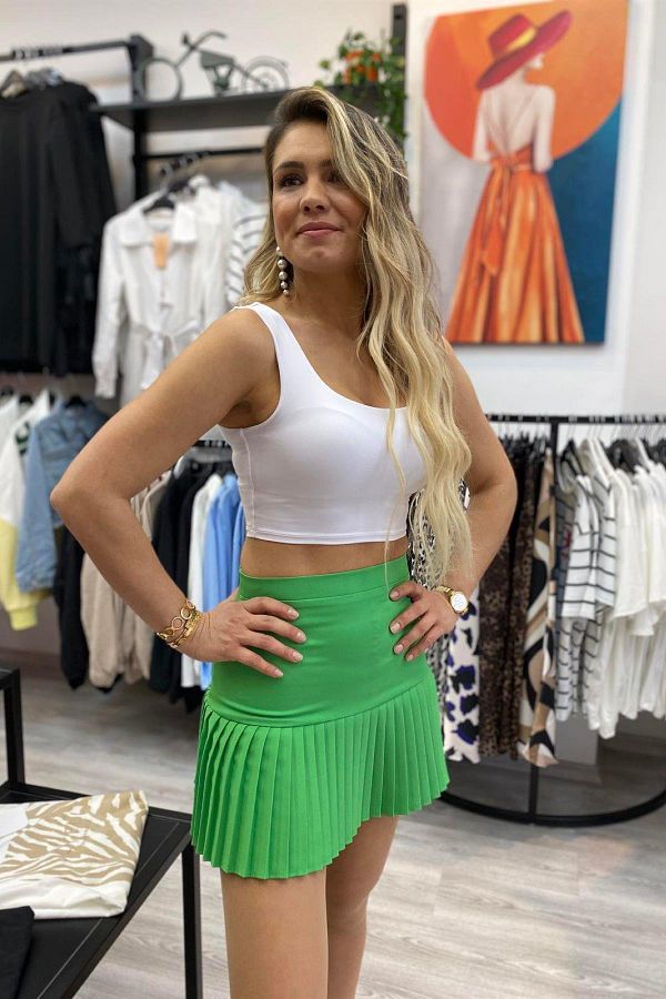 Half pleated mini skirt store