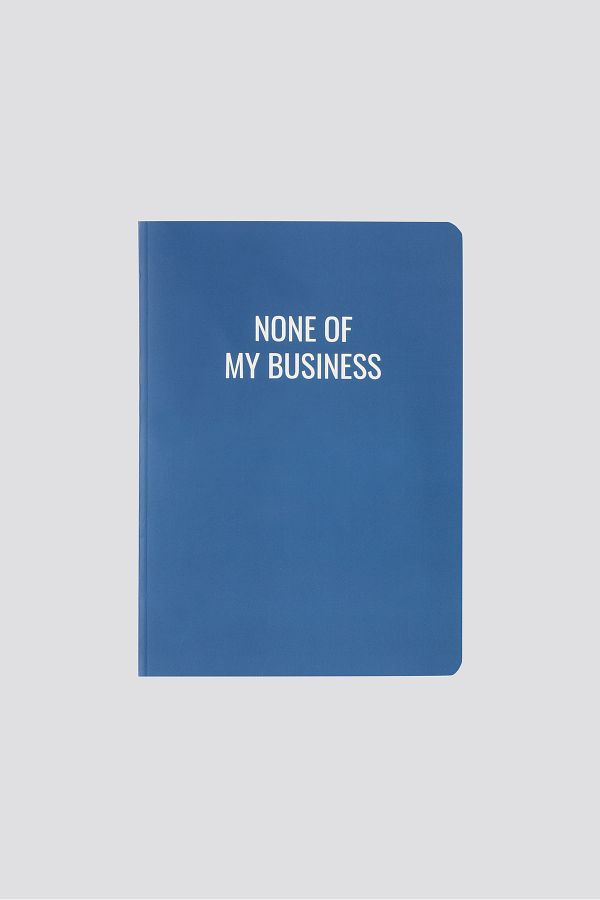 gentry-Unlined Navy Blue Design Notebook with Slogan Detail| A5 Notebook| 88 Sheets 1