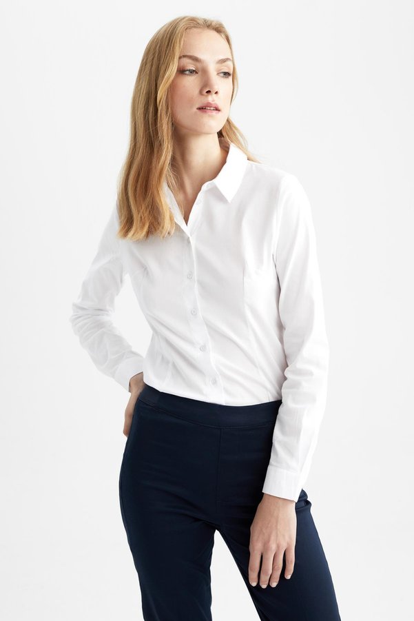 Defacto Regular Fit Basic Long Sleeve Shirt I5278Az23Sp