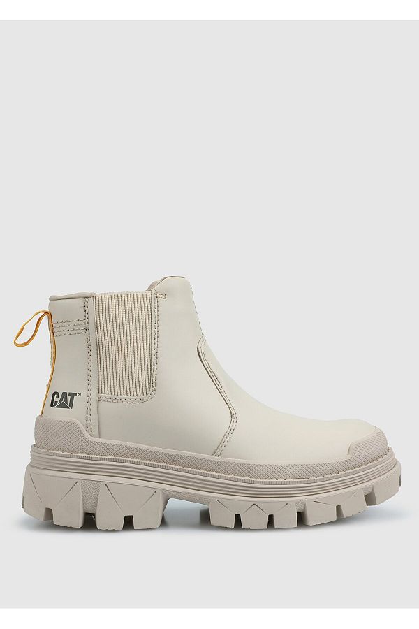 White caterpillar boots top