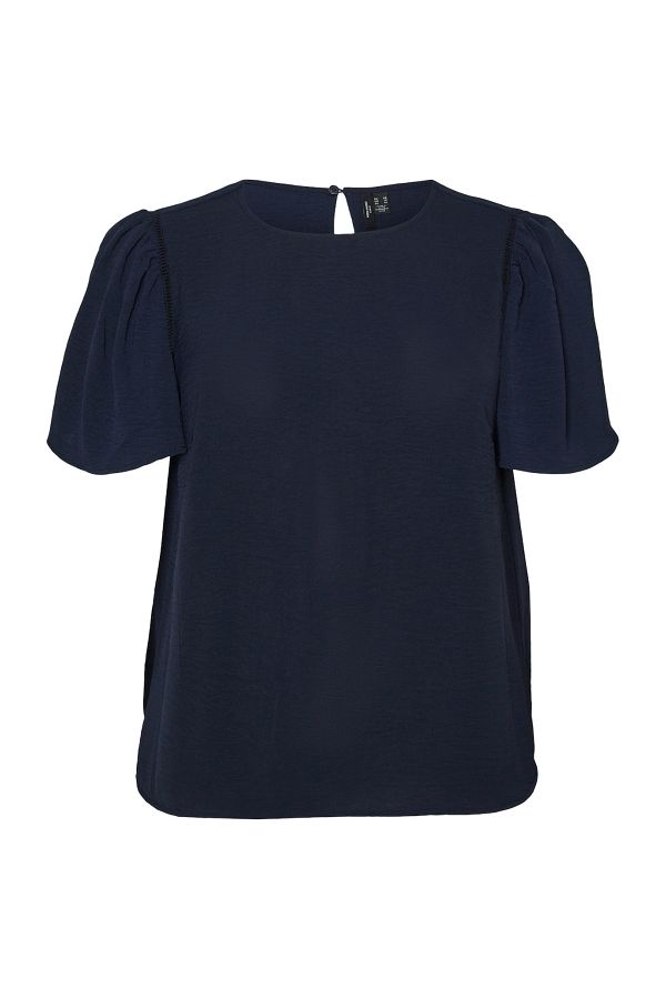 Veromoda Curve-VMCALVA GITTE SS TOP WVN GA CUR 1