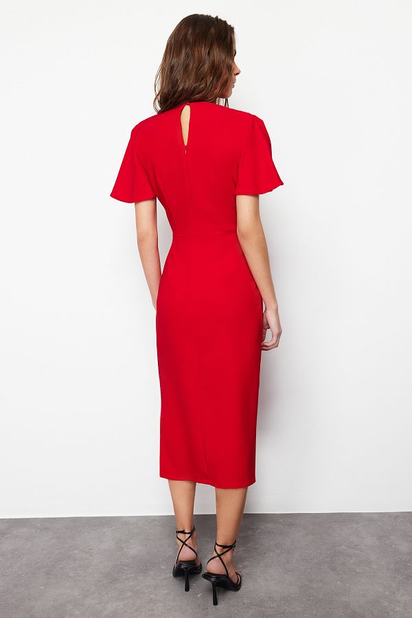 Red straight dress cheap
