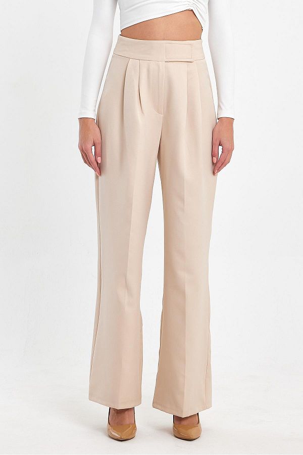 Ceylen-Women's Velcro Waist Palazzo Pants 1