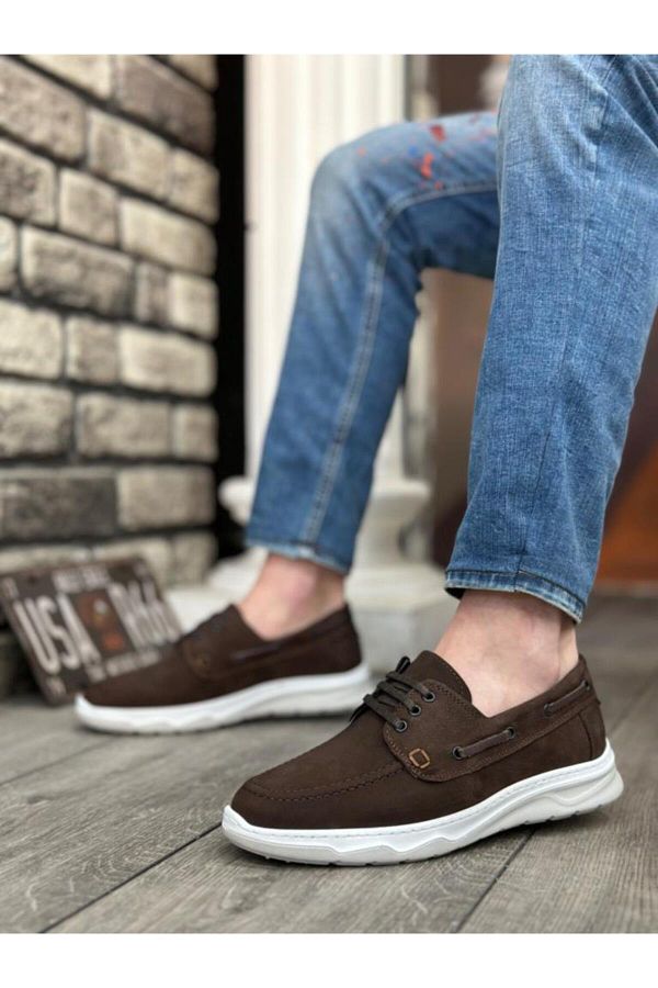 BPM BA0337 Genuine Nubuck Leather Inside and Outside Classic Brown Casual Men s Shoes Trendyol
