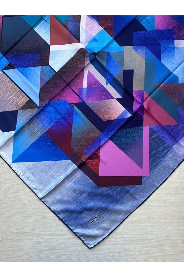 İpekal-Trend Digital Printing Triangle Patterned Royan Scarf Pattern 5 Colors 10 1