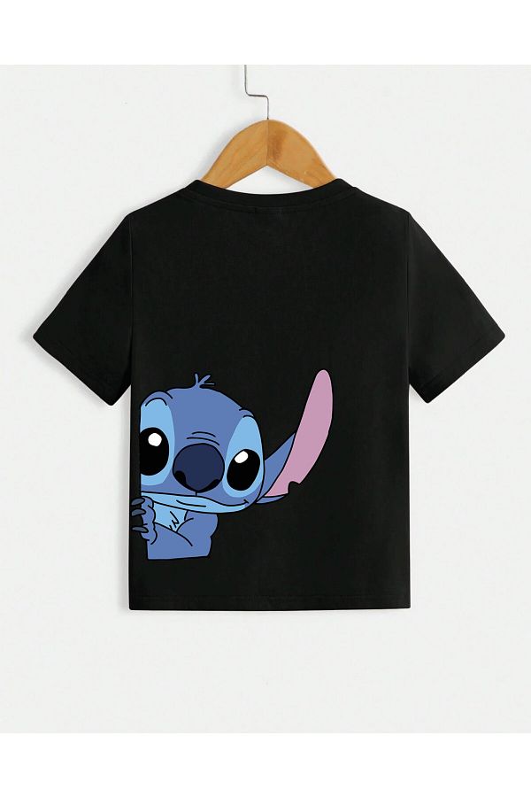 SVART WEAR-Disney Stitch Crew Neck Cotton Printed Short Sleeve Kids and Teens T-Shirt 1