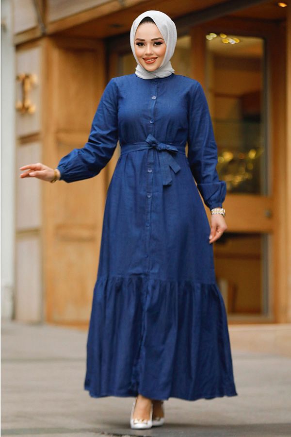 Denim dress hijab style discount