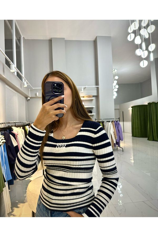 Miu M U M U Striped Sweater Trendyol