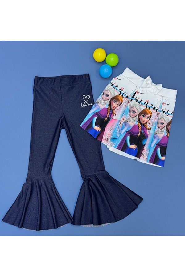 Baby Ella s 3 8 YEARS OLD SPANISH BEANIE JEANS AND ELSA PATTERNED SKIRT 2024 25 SEASON Trendyol
