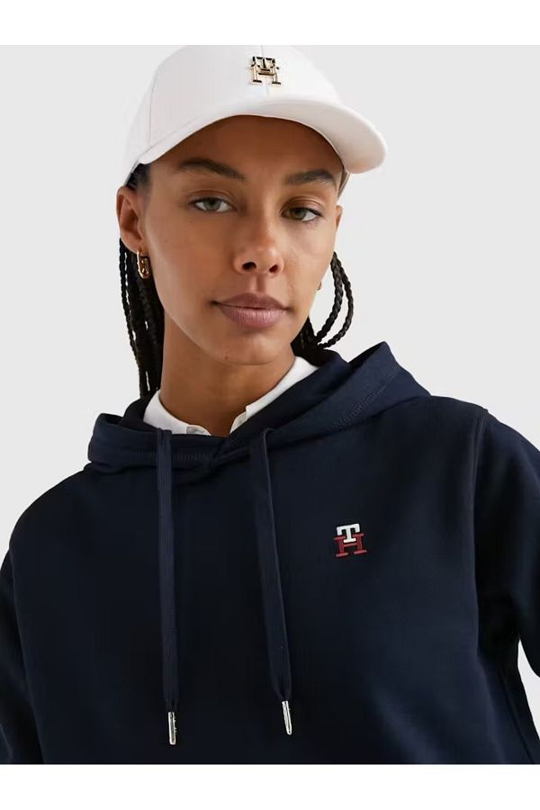 Tommy Hilfiger REGULAR FIT TERRY MONOGRAM HOODIE Trendyol