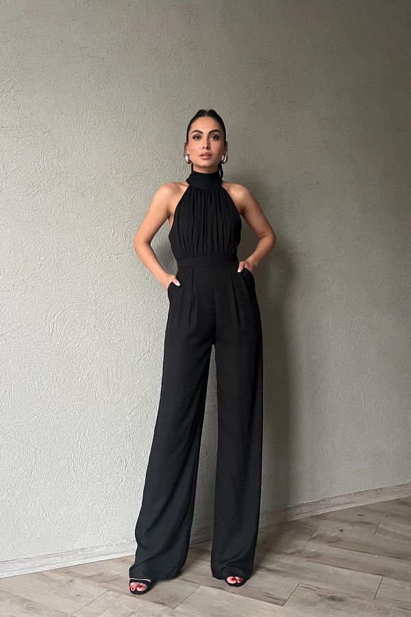 Black slim fit overalls new arrivals