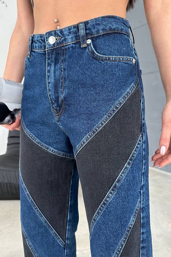 Jeans double color on sale