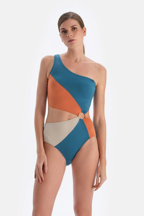 Dagi-Petrolblaue Single-Shoulder-Mayo 1